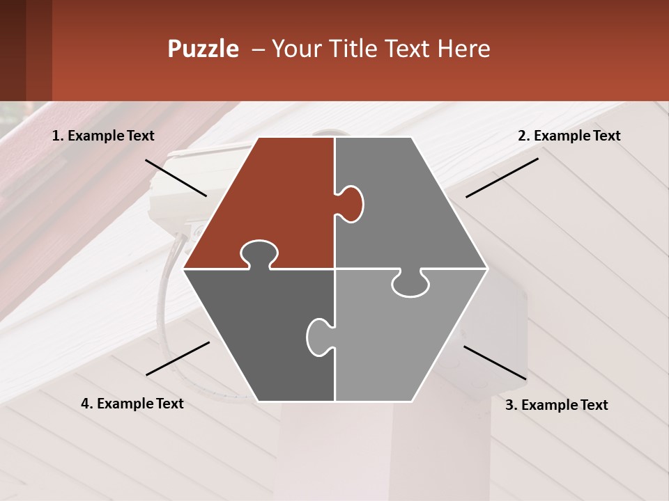 A Security Camera Attached To The Side Of A House PowerPoint Template