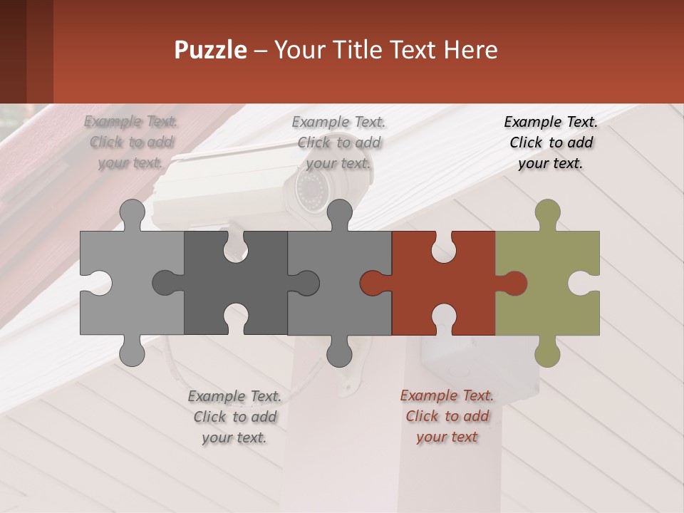 A Security Camera Attached To The Side Of A House PowerPoint Template