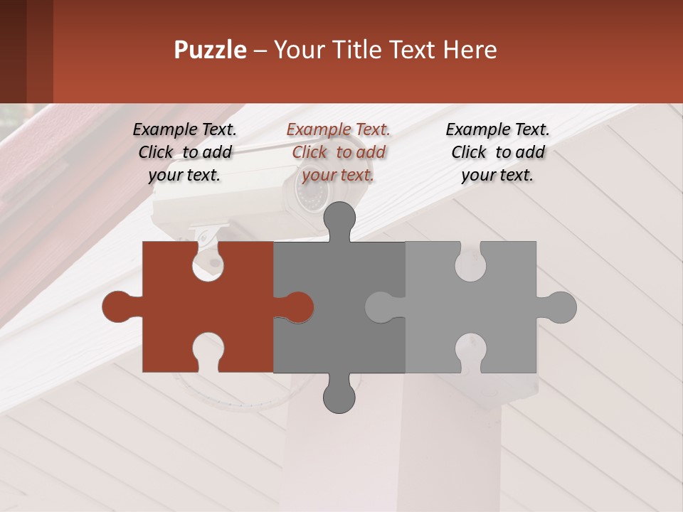 A Security Camera Attached To The Side Of A House PowerPoint Template