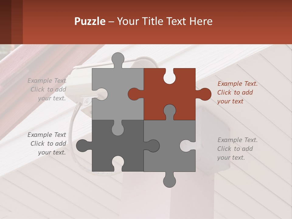 A Security Camera Attached To The Side Of A House PowerPoint Template