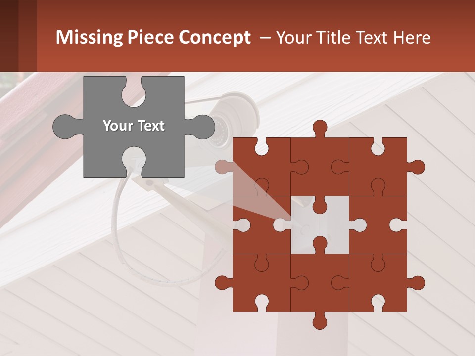 A Security Camera Attached To The Side Of A House PowerPoint Template