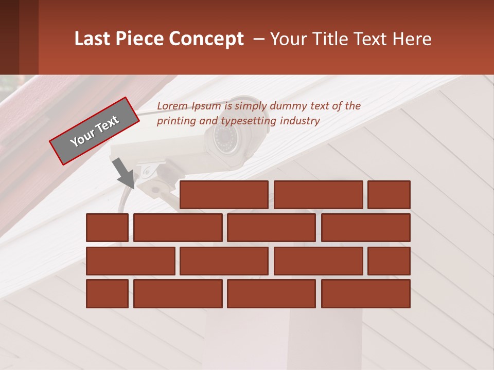 A Security Camera Attached To The Side Of A House PowerPoint Template