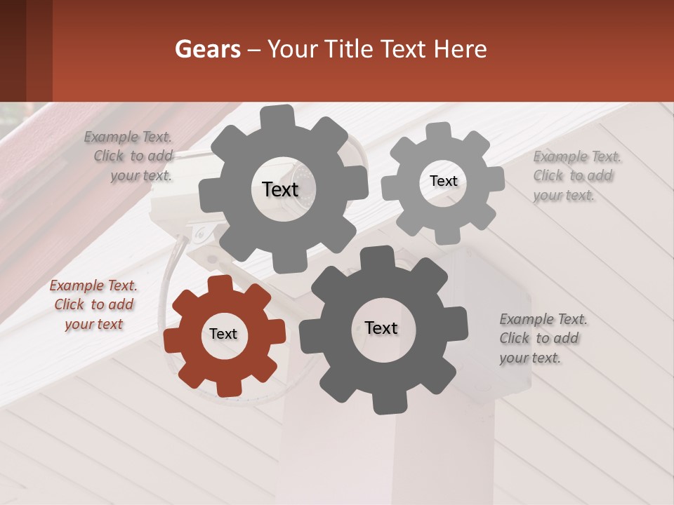 A Security Camera Attached To The Side Of A House PowerPoint Template