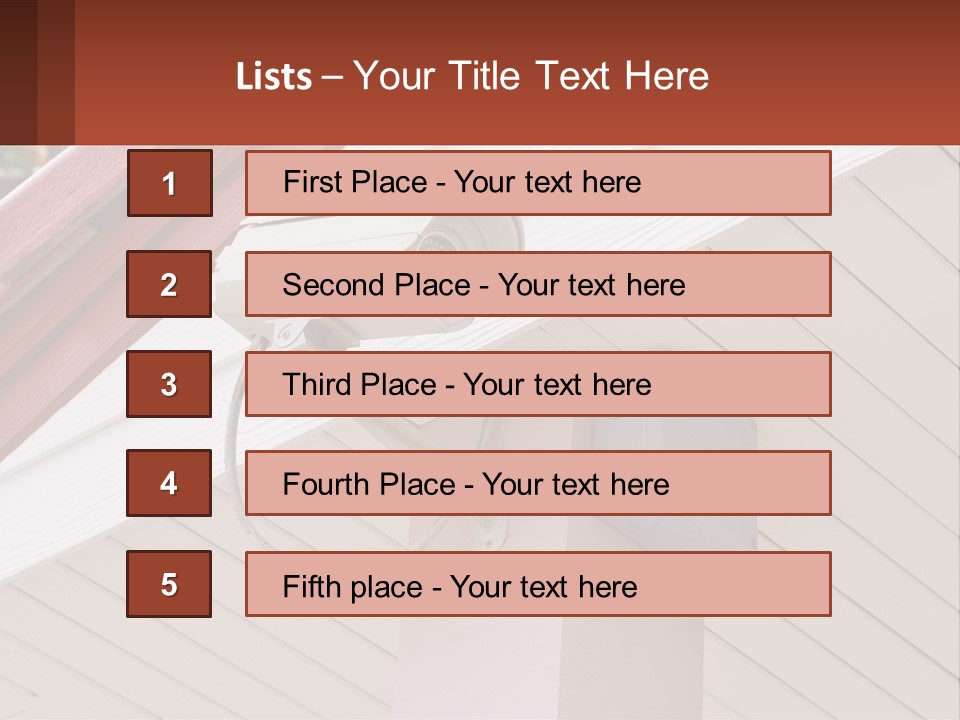 A Security Camera Attached To The Side Of A House PowerPoint Template