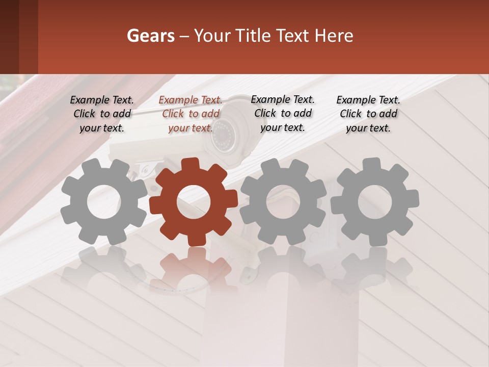 A Security Camera Attached To The Side Of A House PowerPoint Template