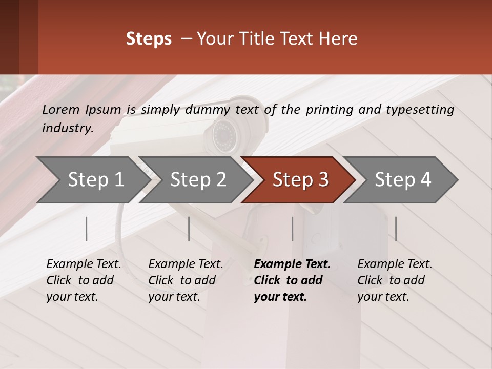 A Security Camera Attached To The Side Of A House PowerPoint Template