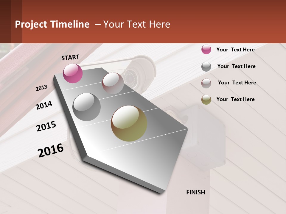 A Security Camera Attached To The Side Of A House PowerPoint Template