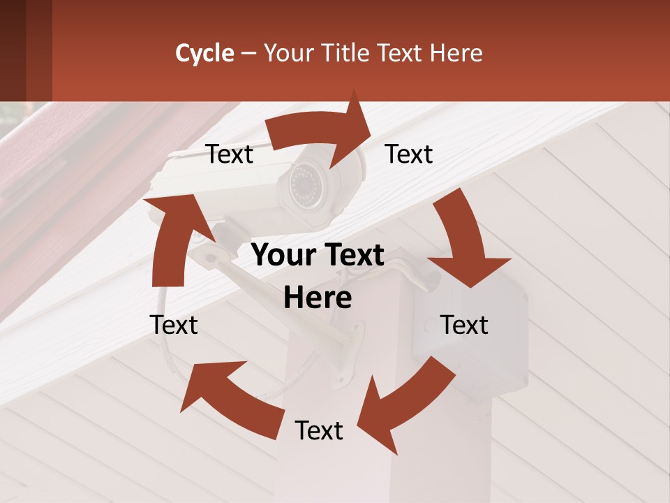 A Security Camera Attached To The Side Of A House PowerPoint Template