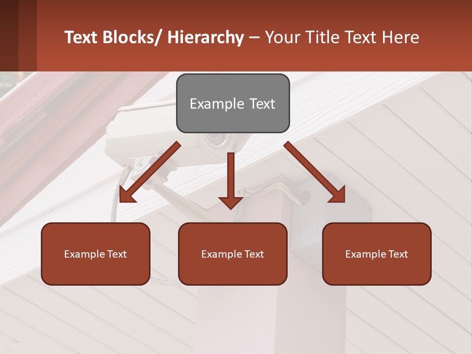 A Security Camera Attached To The Side Of A House PowerPoint Template