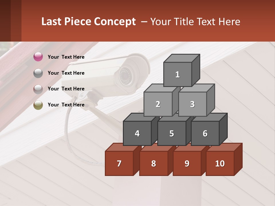 A Security Camera Attached To The Side Of A House PowerPoint Template