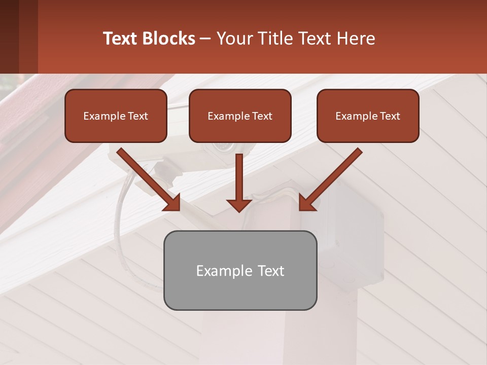 A Security Camera Attached To The Side Of A House PowerPoint Template