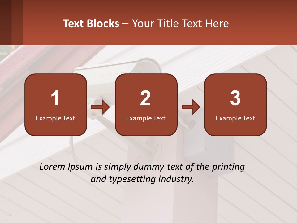 A Security Camera Attached To The Side Of A House PowerPoint Template