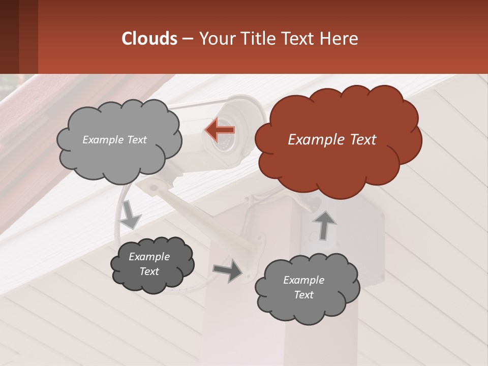 A Security Camera Attached To The Side Of A House PowerPoint Template