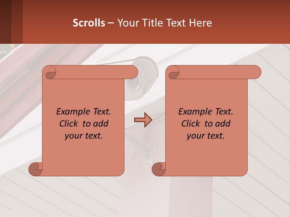A Security Camera Attached To The Side Of A House PowerPoint Template