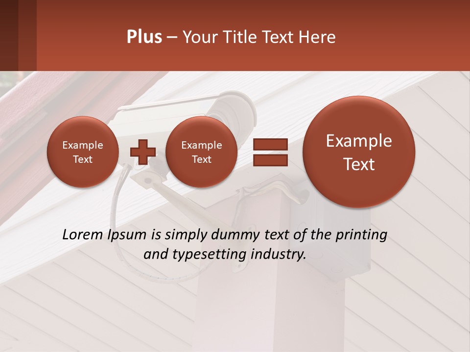A Security Camera Attached To The Side Of A House PowerPoint Template