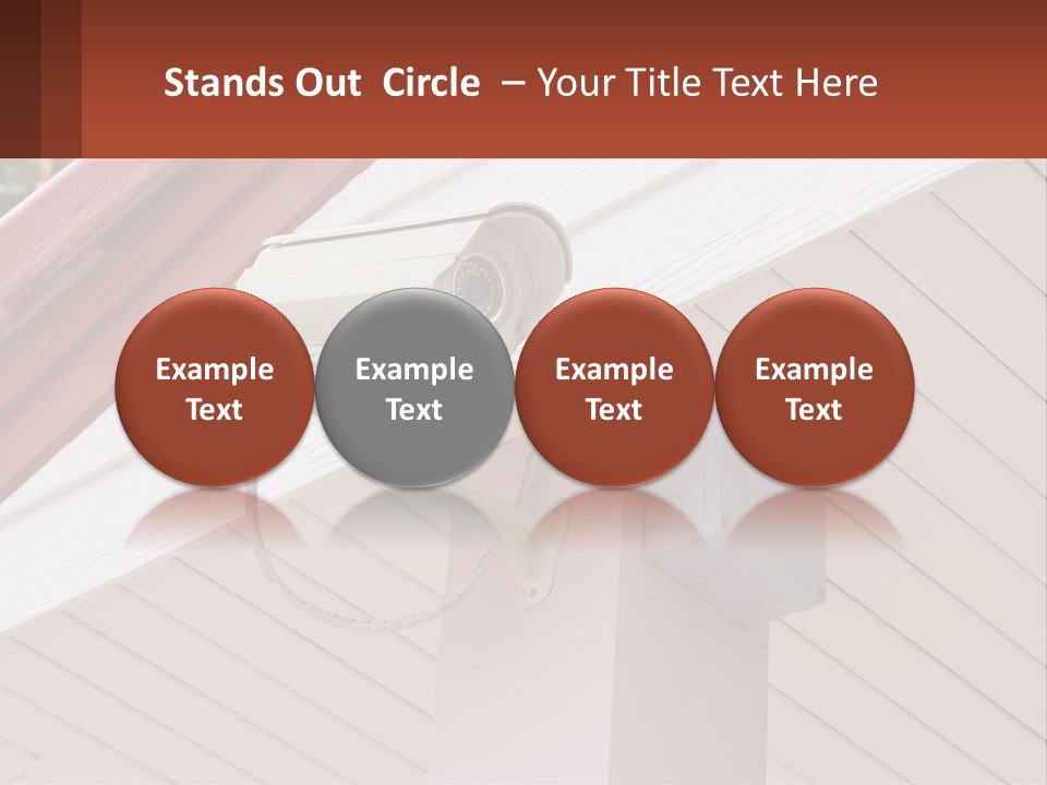 A Security Camera Attached To The Side Of A House PowerPoint Template