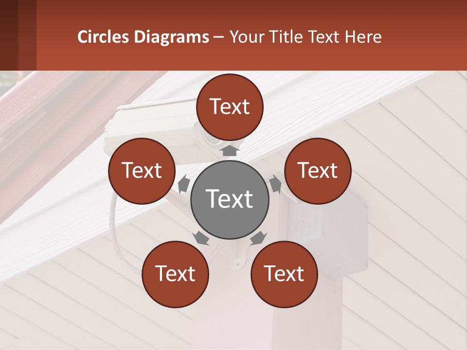 A Security Camera Attached To The Side Of A House PowerPoint Template