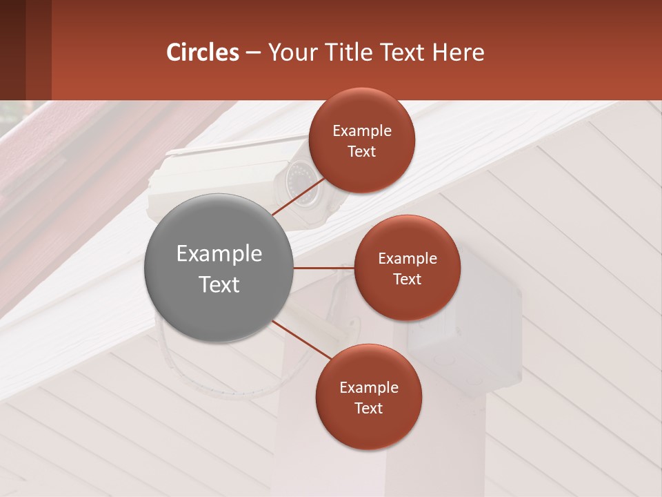 A Security Camera Attached To The Side Of A House PowerPoint Template