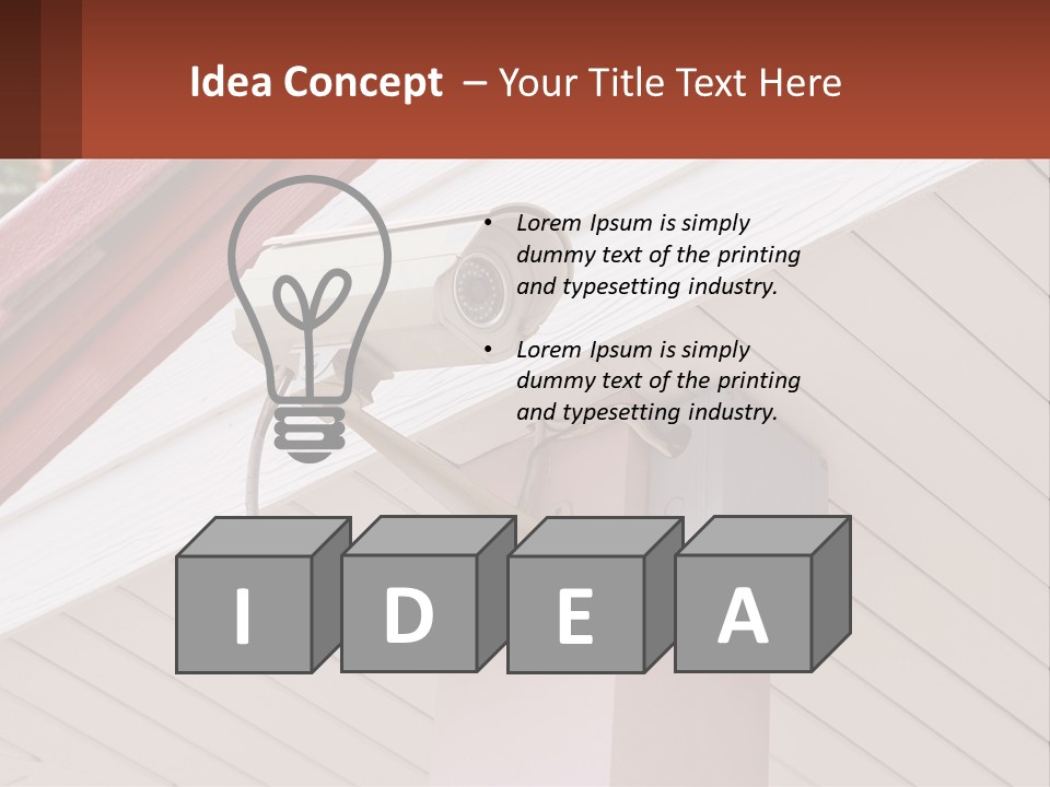 A Security Camera Attached To The Side Of A House PowerPoint Template