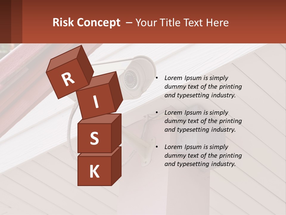 A Security Camera Attached To The Side Of A House PowerPoint Template
