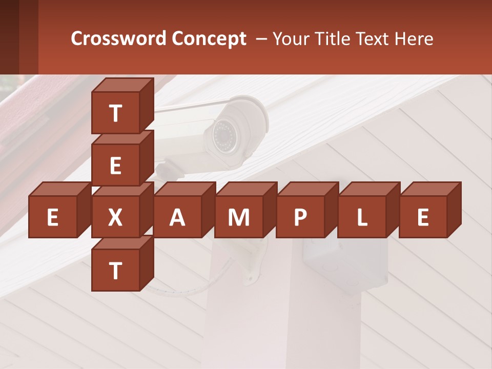 A Security Camera Attached To The Side Of A House PowerPoint Template