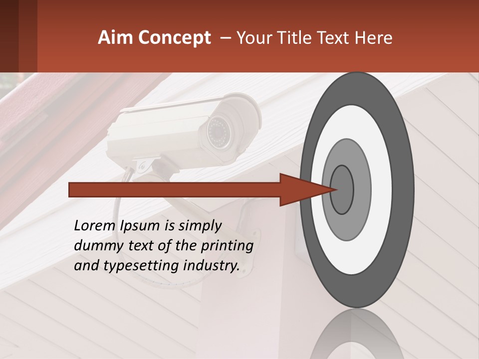 A Security Camera Attached To The Side Of A House PowerPoint Template