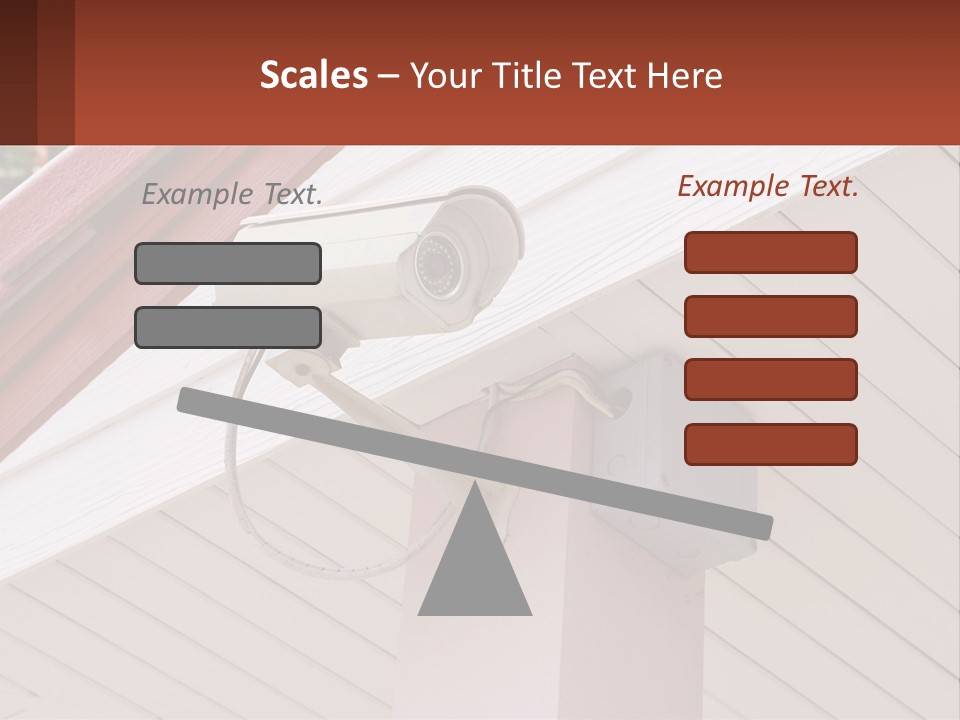 A Security Camera Attached To The Side Of A House PowerPoint Template