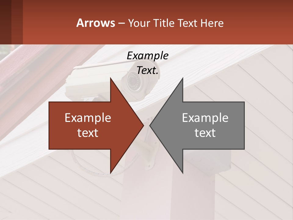 A Security Camera Attached To The Side Of A House PowerPoint Template