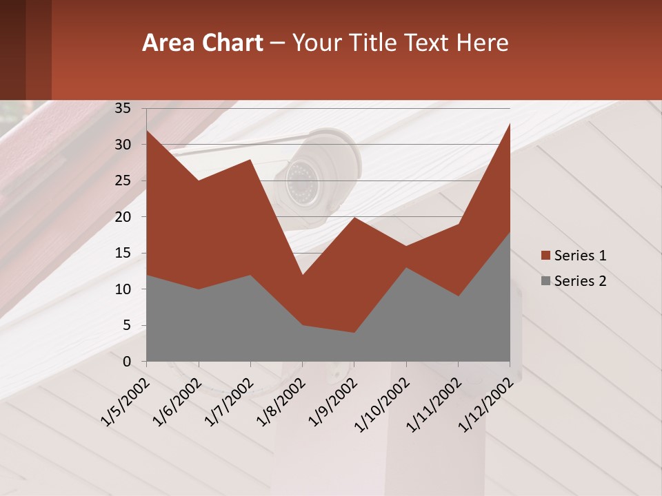 A Security Camera Attached To The Side Of A House PowerPoint Template