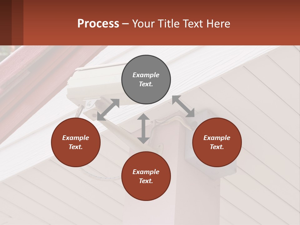 A Security Camera Attached To The Side Of A House PowerPoint Template