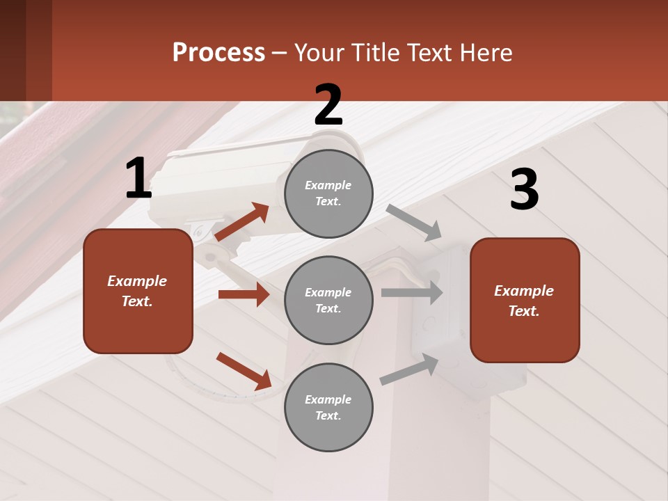 A Security Camera Attached To The Side Of A House PowerPoint Template
