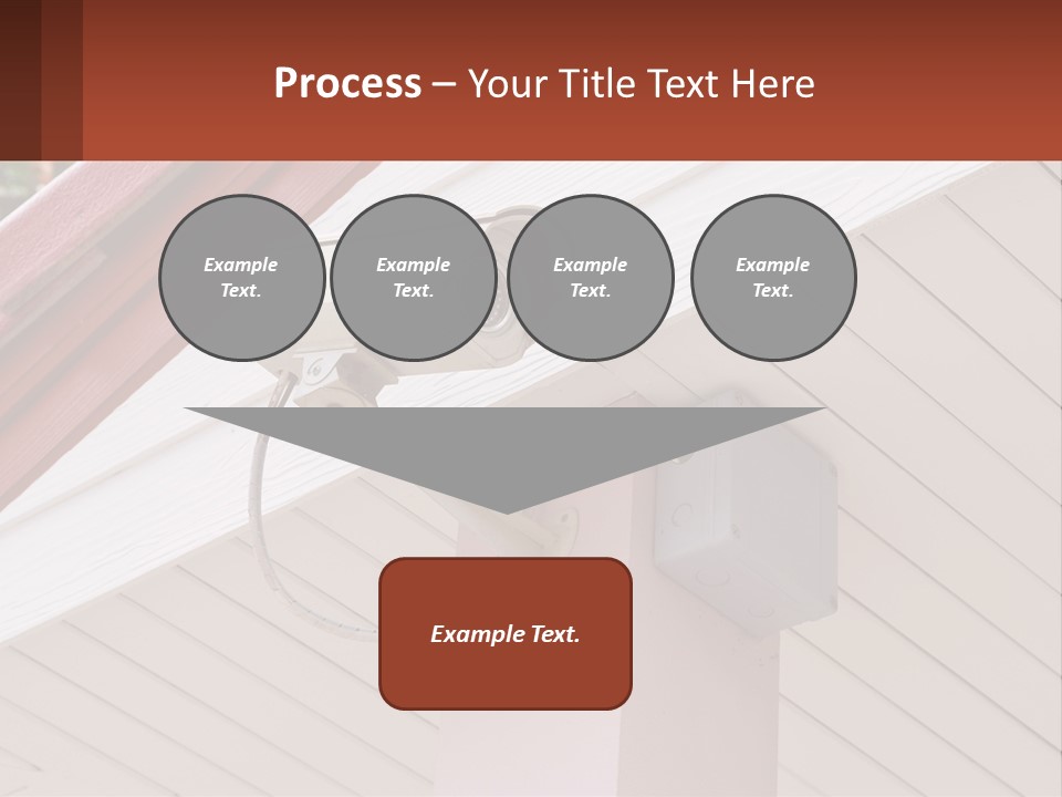 A Security Camera Attached To The Side Of A House PowerPoint Template