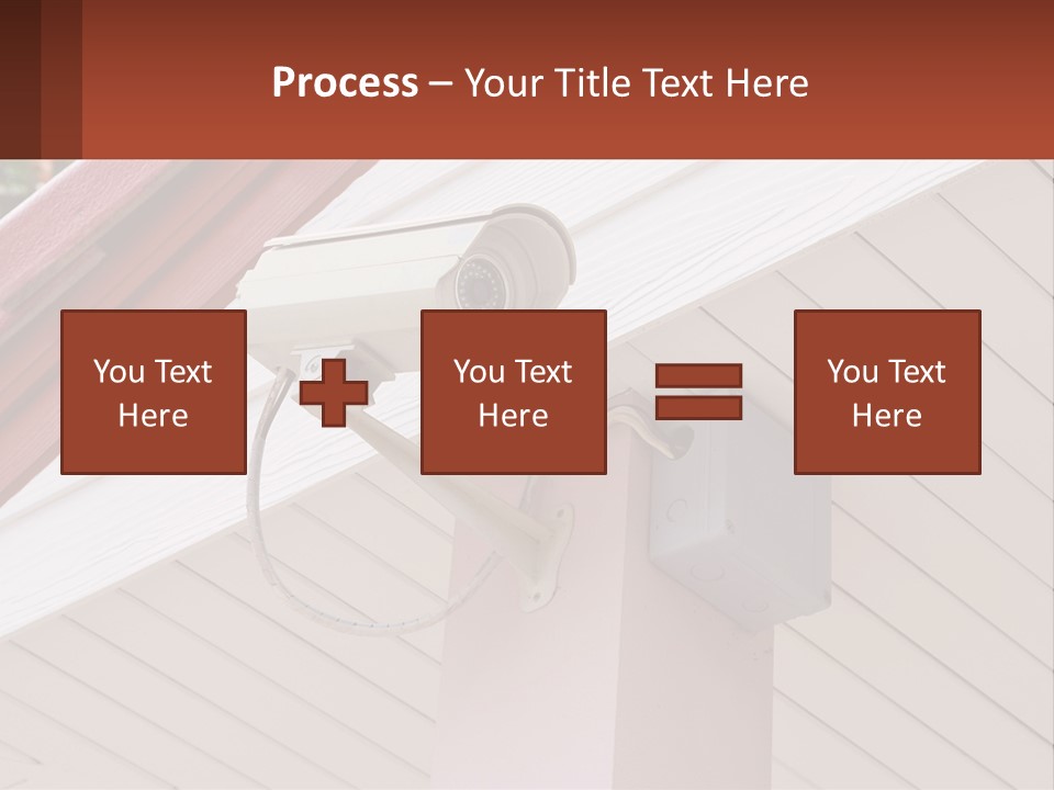 A Security Camera Attached To The Side Of A House PowerPoint Template