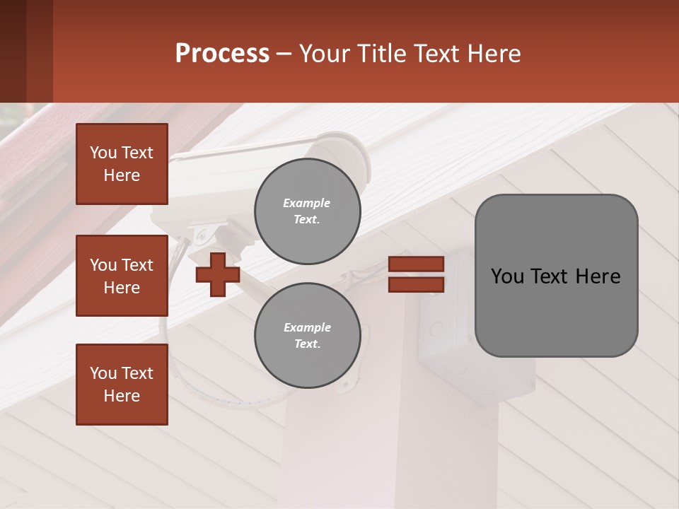 A Security Camera Attached To The Side Of A House PowerPoint Template