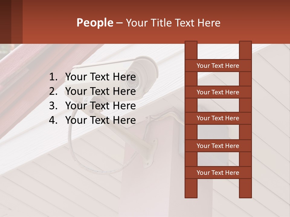 A Security Camera Attached To The Side Of A House PowerPoint Template