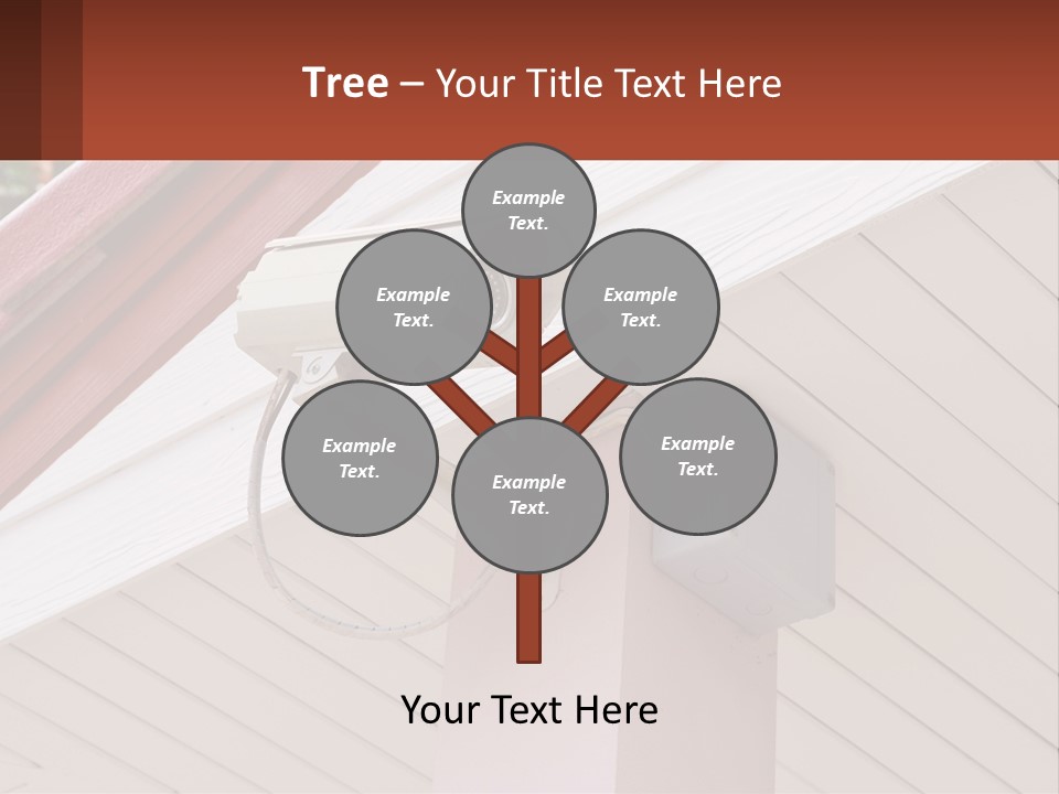 A Security Camera Attached To The Side Of A House PowerPoint Template