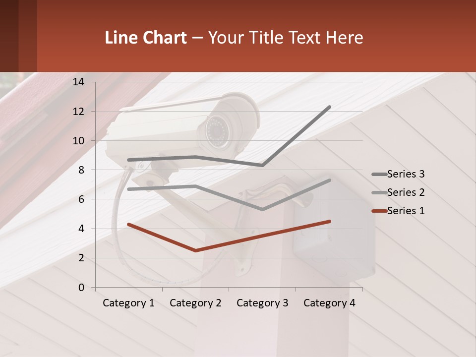 A Security Camera Attached To The Side Of A House PowerPoint Template