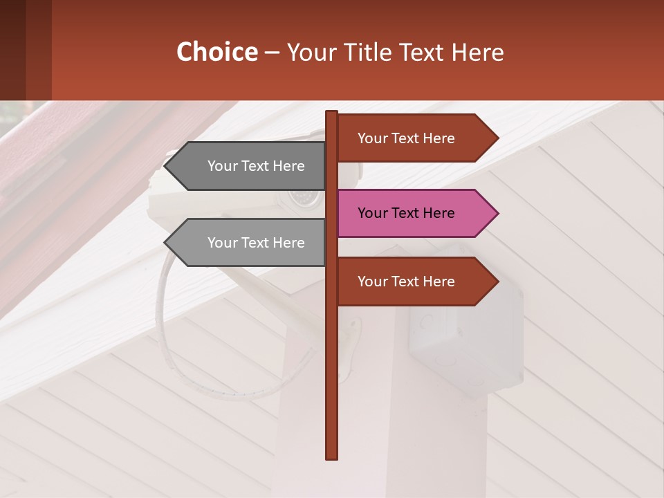 A Security Camera Attached To The Side Of A House PowerPoint Template