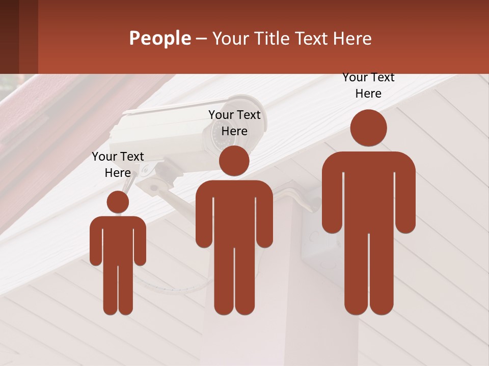 A Security Camera Attached To The Side Of A House PowerPoint Template