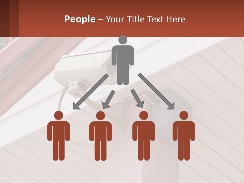 A Security Camera Attached To The Side Of A House PowerPoint Template