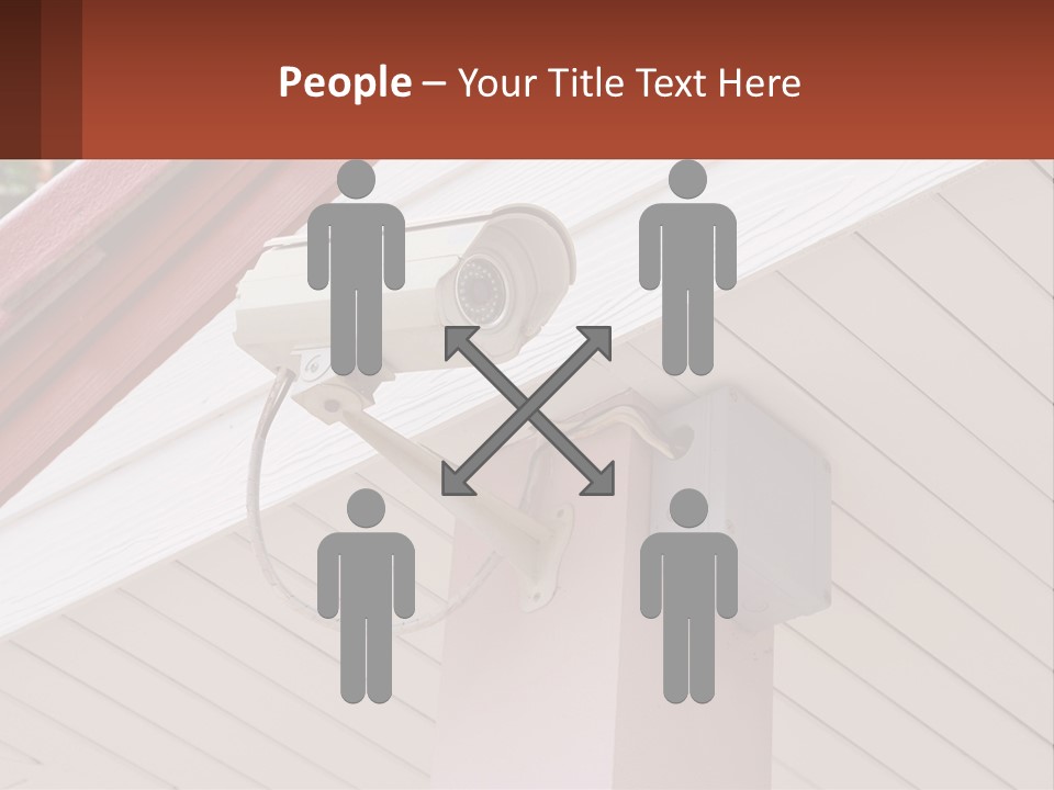 A Security Camera Attached To The Side Of A House PowerPoint Template
