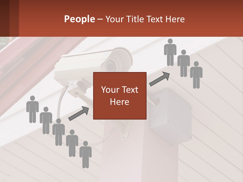 A Security Camera Attached To The Side Of A House PowerPoint Template