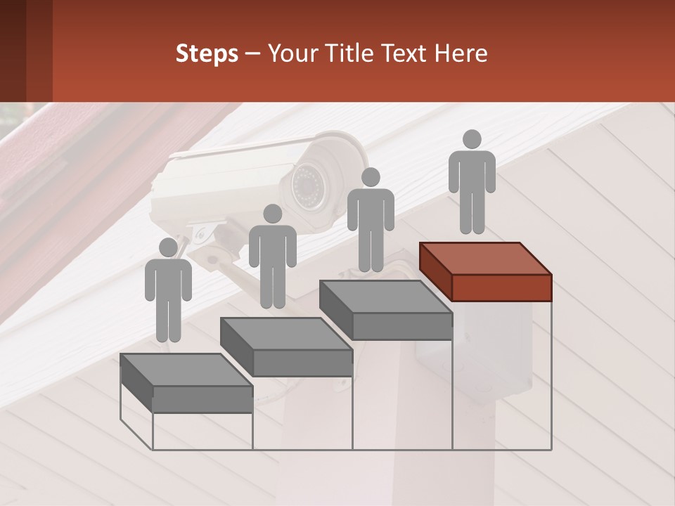 A Security Camera Attached To The Side Of A House PowerPoint Template