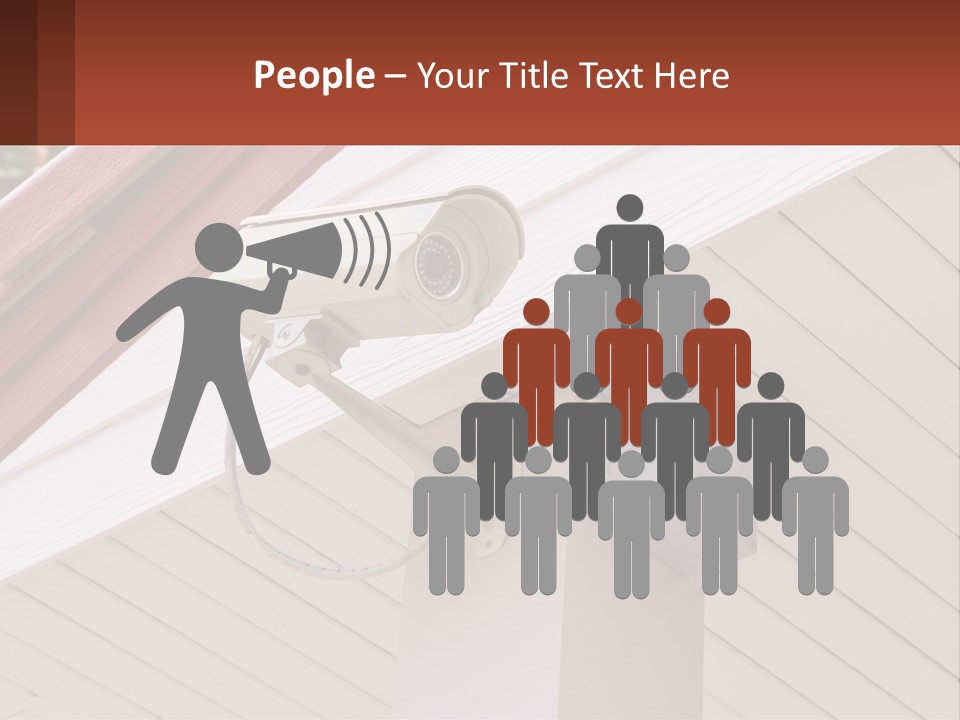 A Security Camera Attached To The Side Of A House PowerPoint Template