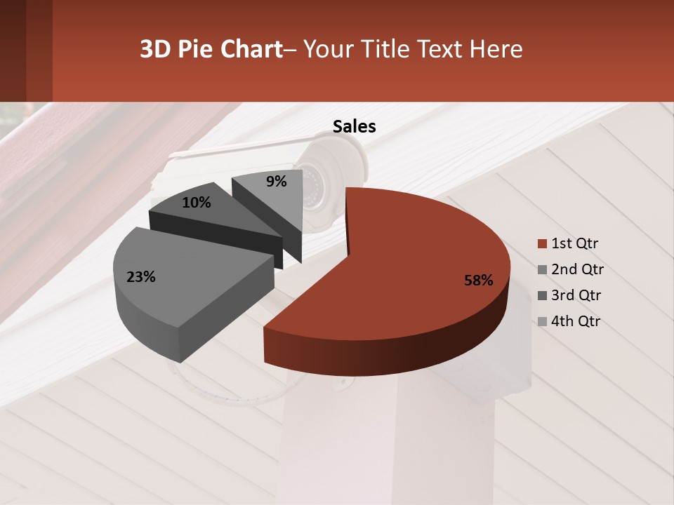 A Security Camera Attached To The Side Of A House PowerPoint Template
