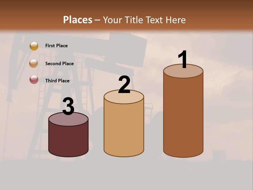 An Oil Pump In The Middle Of A Field PowerPoint Template