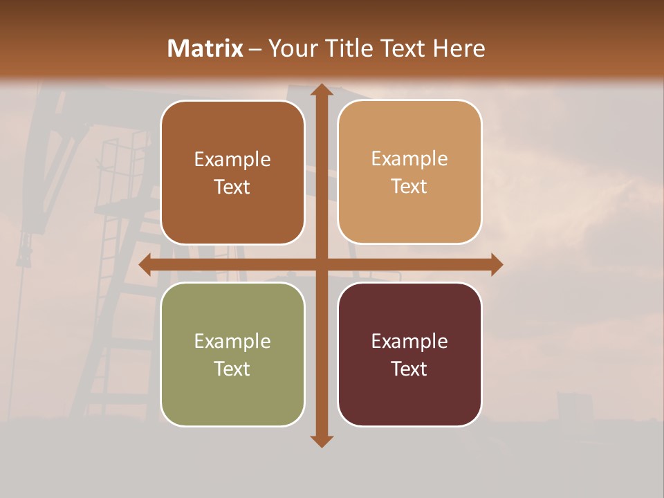 An Oil Pump In The Middle Of A Field PowerPoint Template