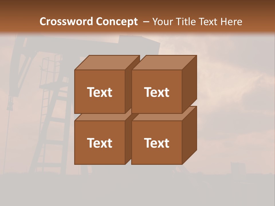 An Oil Pump In The Middle Of A Field PowerPoint Template
