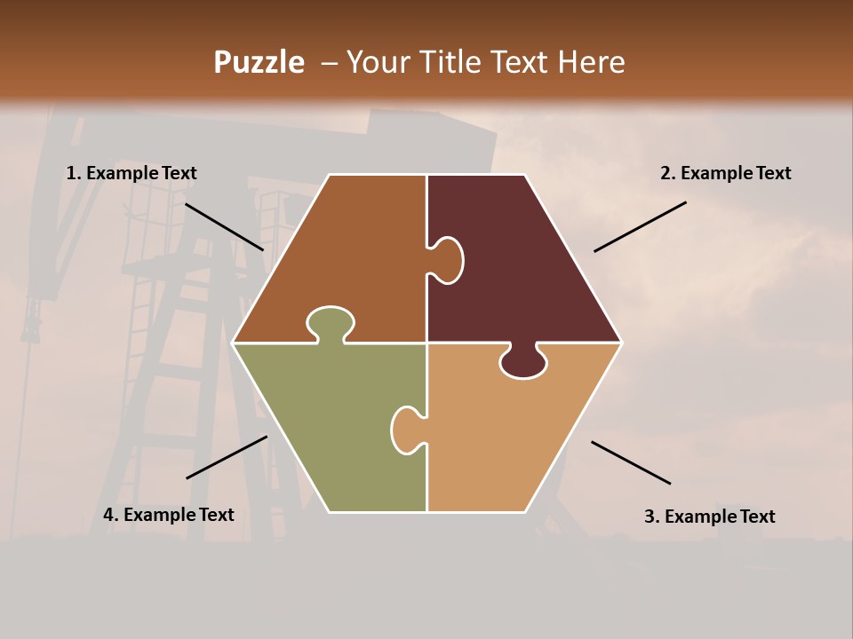 An Oil Pump In The Middle Of A Field PowerPoint Template