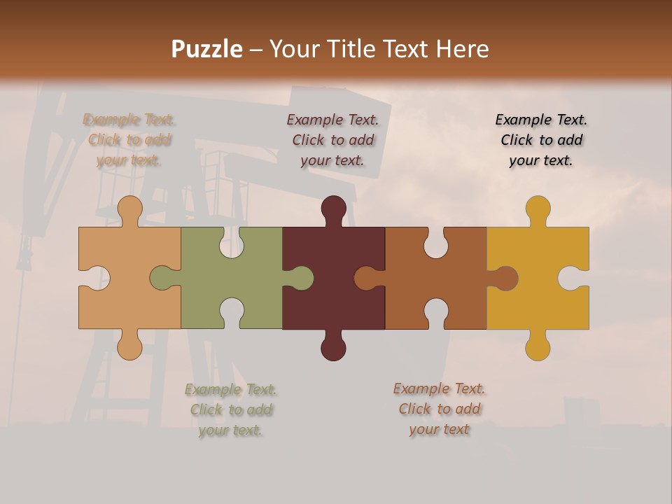 An Oil Pump In The Middle Of A Field PowerPoint Template